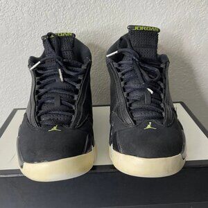 Nike Air Jordan 14 Retro 2016 487471-005 Black White Indiglo Leather Men's 11 US